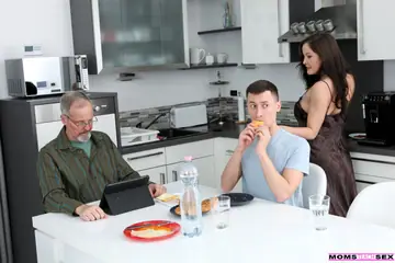 Dolly Diore – Tattooed Brunette MILF Fucks a Partner and Swallows Cum