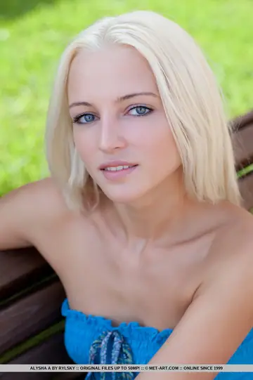Tall European Blonde Spreads Her Shaved Pussy Outdoors