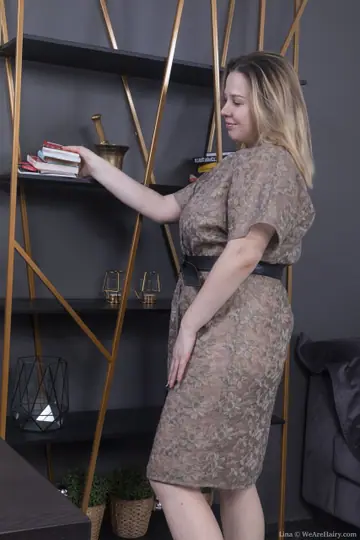 Blonde BBW Strips Out of Her Dress and Uses a Dildo