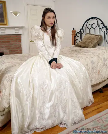 Celeste Star – Brunette MILF Bride Bound in Wedding Dress and High Heels