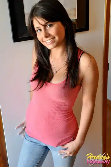 Busty Brunette Strips Out of Her Jeans and Gets Fucked
