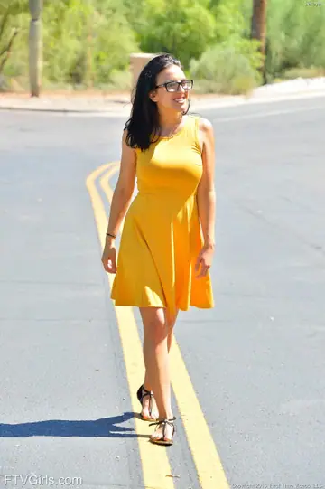 Women in Dresses and Glasses Have Lesbian Anal Sex in Public