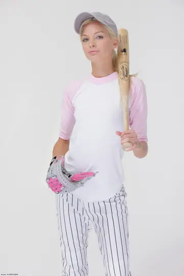 Franziska Facella – Skinny Blonde Strips Off Her Baseball Uniform and Uses a Dildo