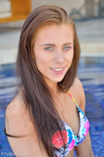 Anya Olsen – Tattooed Mature Brunette Removes Her Bikini for Anal Dildo by the Pool