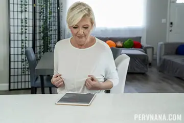 Busty MILF Sucks Cock and Takes a Cumshot