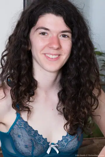 Silki Smith – Amateur Curly Brunette in Lingerie Toys Her Hairy Pussy