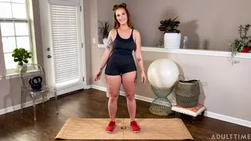 Siri Dahl – Curvy Redhead MILF Strips Out of Her Yoga Pants and Masturbates on Mat