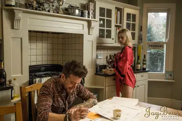 Chessie Kay – British Blonde MILF Strips Out of Her Satin Robe in the Kitchen