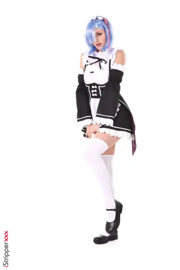 Sia Siberia – Short-Haired Blonde in Cosplay Uniform Fingers and Uses a Dildo