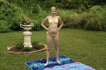 Blaire Ivory – Tall Blonde and Petite Brunette Lesbians Lick and Finger in Bikinis