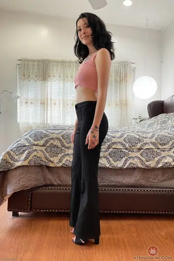 Corra Cox – Petite Tattooed Brunette Spreads Her Pussy