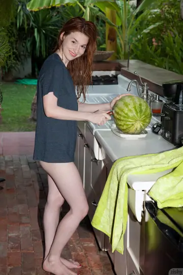 Pale Busty Brunette Fingers Her Pussy Outdoors