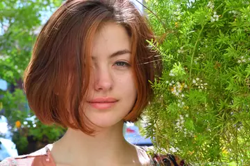 Aria Sky – Redhead with Big Tits Strips Outdoors and Spreads Her Legs
