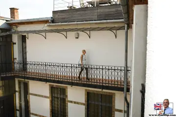 Sweet Kat – European Blonde MILF Has Sex Outdoors in Lingerie