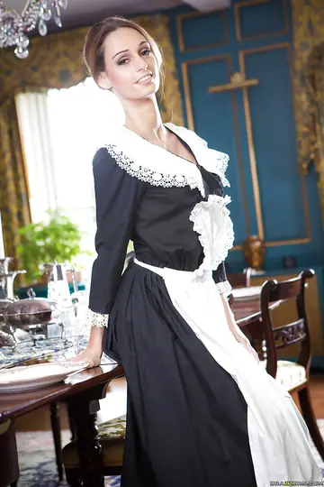 Erica Fontes – French Maid Strips Out of Her Lingerie