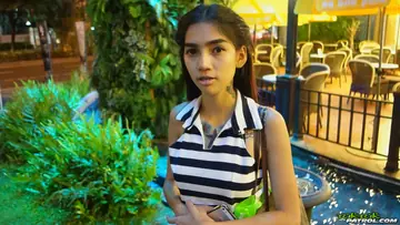 Skinny Thai Woman Strips Off Her Lingerie to Show Her Tattoos and Hairy Bush
