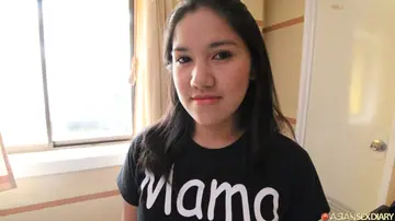 Asian BBW Undresses and Spreads for Hard Sex