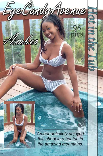 Ebony Woman Strips Out of Her Lingerie in the Hot Tub