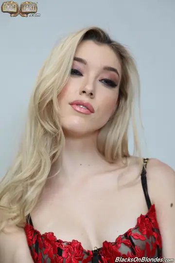 Anny Aurora – Tall Blonde in Lingerie Takes Interracial Anal and Creampie