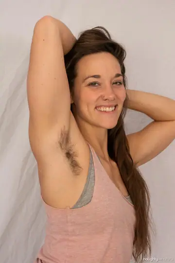 Rion Rhodes – Brunette MILF in Lingerie and Shorts Spreads Her Hairy Pussy