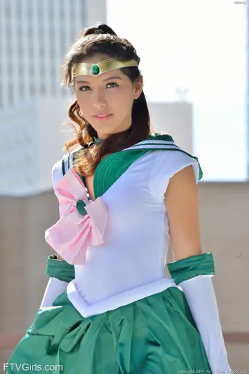 Melody Wylde – Asian Brunette in Costume Plays with Anal Dildo Outdoors