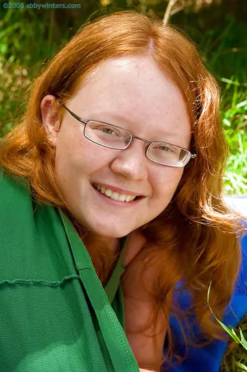 Redhead BBW in Glasses Strips and Shows Her Pussy Outdoors