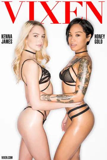 Kenna James – Asian Blonde and Brunette in Stockings Share a Threesome