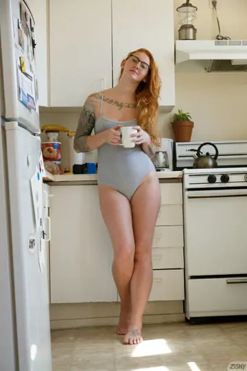 Redhead PAWG Undresses and Shows Off Her Inked Body