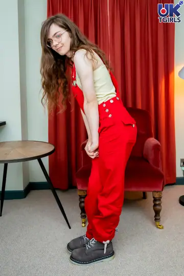 Slim Trans Woman Strips and Shows Her Body
