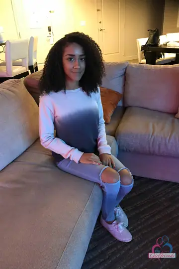 Ariana Aimes – Skinny Ebony Babe Undresses and Spreads Her Pussy