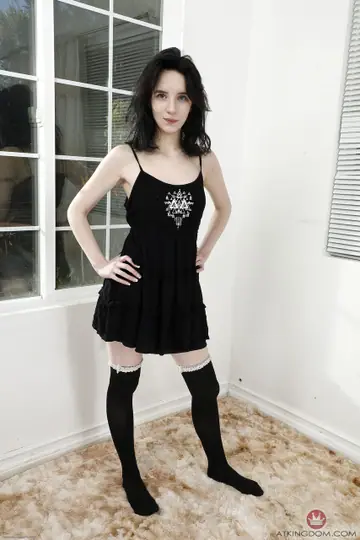 Lily Moon – Petite Black-Haired Babe Fingers Her Ass and Spreads Her Pussy