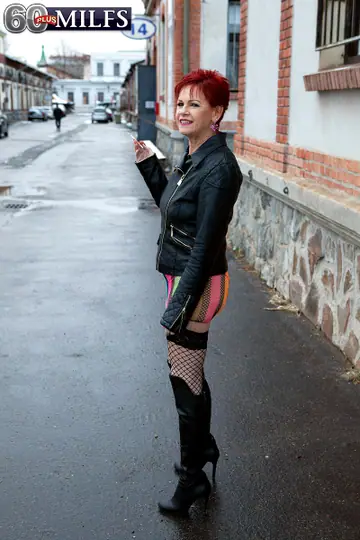 Caroline Hamsel – Redhead in Stockings and Boots Takes Two Men