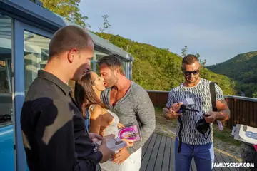 Andrea Ann – Curvy Czech MILF Gives a Blowjob in Outdoor Group Sex