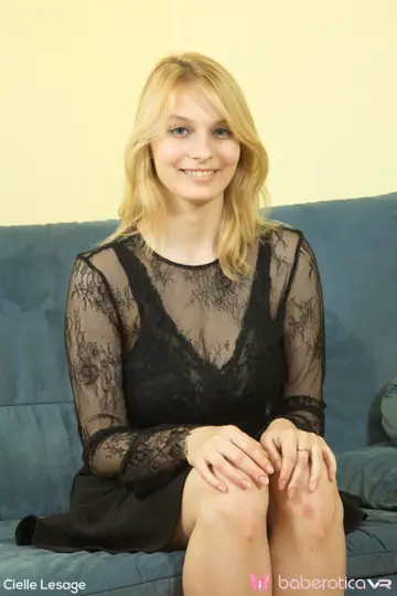 Cielle Lesage – Blonde with Big Tits Strips Off Her Lingerie and Uses a Vibrator
