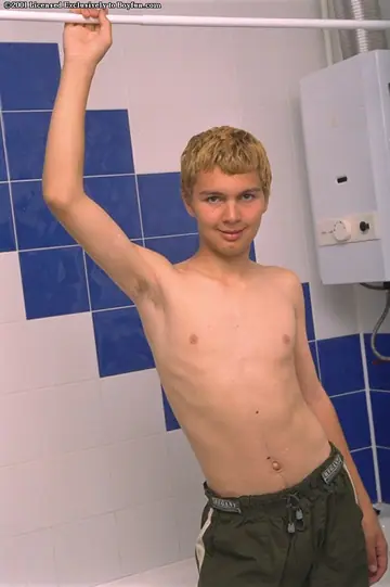 Thick Man Undresses and Gets a Handjob in the Bathroom
