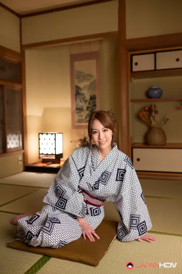 Akari Asayiri – Busty Japanese MILF Changes from Kimono into Summer Dress