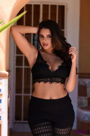 Charley S – Busty Latina Brunette in Lingerie Flaunts Her Big Pierced Tits