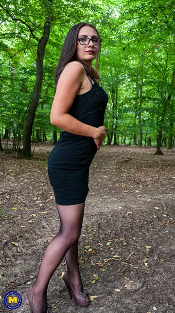 Thick European MILF Shows Her Big Ass in the Forest