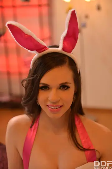 Nekane – Busty Spanish Brunette in Bunny Costume Rides Cowgirl for Tit Cumshot