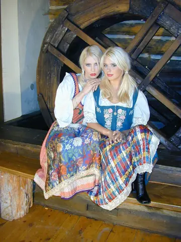Two Women in Skirts, Heels and Boots Strip for Lesbian Fingering and Licking