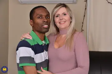 Velvet Skye – Tall Blonde MILF Lifts Her Skirt for Interracial Sex
