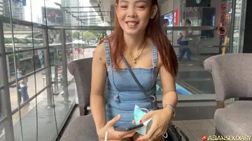 Petite Asian Woman Gets Fucked at a Casting Outdoors