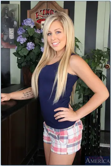Zoey Monroe – Petite Blonde in Uniform and Heels Rides Cock Cowgirl