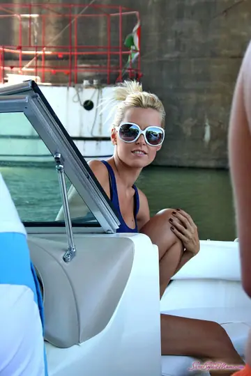 Dorothy Black – European Blonde MILFs Finger and Lick on a Boat