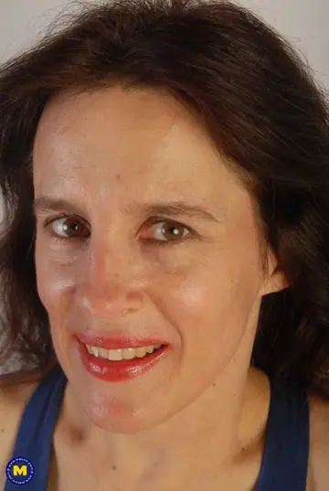 Mature European Woman Fingers Her Hairy Pussy in a Yoga Pose