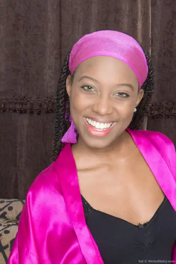 Slim Ebony Woman Peels Off Her Lingerie and Bodysuit to Display Her Hairy Bush