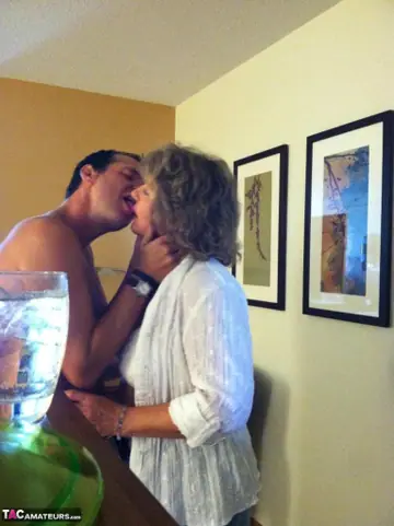 Mature BBW Oils Her Big Tits and Uses a Dildo at a Hotel