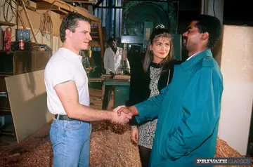 MILF in Stockings Takes Interracial Gangbang After Job Interview