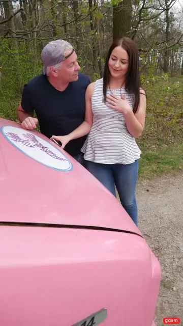Emma Secret – German BBW Sucks and Fucks an Older Guy Outdoors