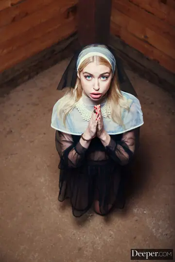 Chloe Couture – Blonde Nun in Glasses Takes Double Penetration in Threesome